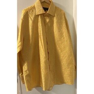Daniel Ellissa Dress Shirt Mens 3XL Satin Luxury Button Down Paisley